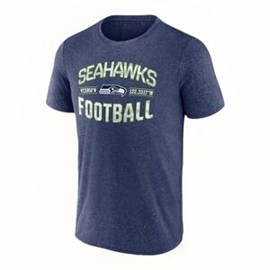 Seattle Seahawks Fanatics Men's Want To Play T-Shirt, Heathered Navy, Size 3XL